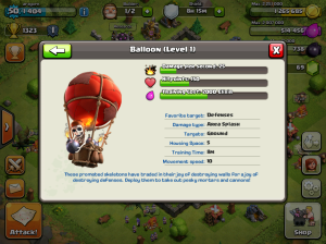 Cannons can't hit the flying balloon, however it can't survive against an Archer Tower or Air Defense for long.